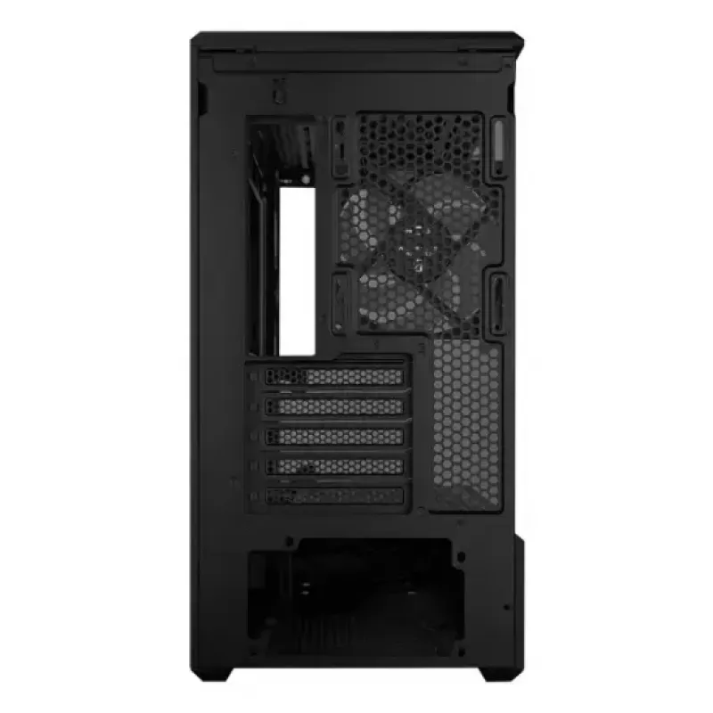 Mini Tower PC Case Lian Li Vector V100R MINI — Mini-ITX/Micro-ATX, rūdīts stikls, 3x120mm sānos + 1x120mm aizmugurē ventilatori, 2x 2.5 collu + 1x 3.5 collu nodalījumi, melns