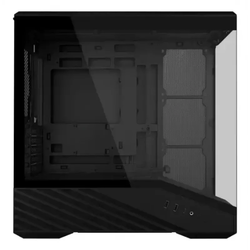 Mini Tower PC Case Lian Li Vector V100R MINI — Mini-ITX/Micro-ATX, rūdīts stikls, 3x120mm sānos + 1x120mm aizmugurē ventilatori, 2x 2.5 collu + 1x 3.5 collu nodalījumi, melns