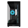 Mini Tower PC Case Lian Li Vector V100R MINI — Mini-ITX/Micro-ATX, rūdīts stikls, 3x120mm sānos + 1x120mm aizmugurē ventilatori, 2x 2.5 collu + 1x 3.5 collu nodalījumi, melns