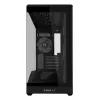Mini Tower PC Case Lian Li Vector V100R MINI — Mini-ITX/Micro-ATX, rūdīts stikls, 3x120mm sānos + 1x120mm aizmugurē ventilatori, 2x 2.5 collu + 1x 3.5 collu nodalījumi, melns
