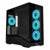 Mini Tower PC Case Lian Li Vector V100R MINI — Mini-ITX/Micro-ATX, rūdīts stikls, 3x120mm sānos + 1x120mm aizmugurē ventilatori, 2x 2.5 collu + 1x 3.5 collu nodalījumi, melns