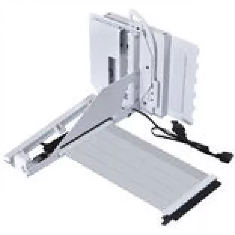 Vertikālās GPU montāžas komplekts Lian Li G89.VG4-5-V4W.00 ar PCIe 5.0 pagarinātāja kabeli, balts