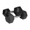 Gumijoti čuguna hanteles HEX 2x9 kg REBEL ACTIVE