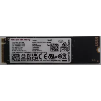 Iekšējais M.2 PCIe NVMe SSD, Lenovo 256GB, MPN 5SS1D71750