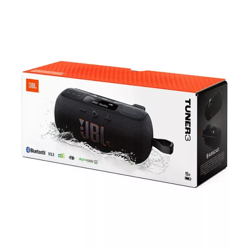 Portatīvais radio JBL Tuner 2 Melns DAB DAB+ FM 7W