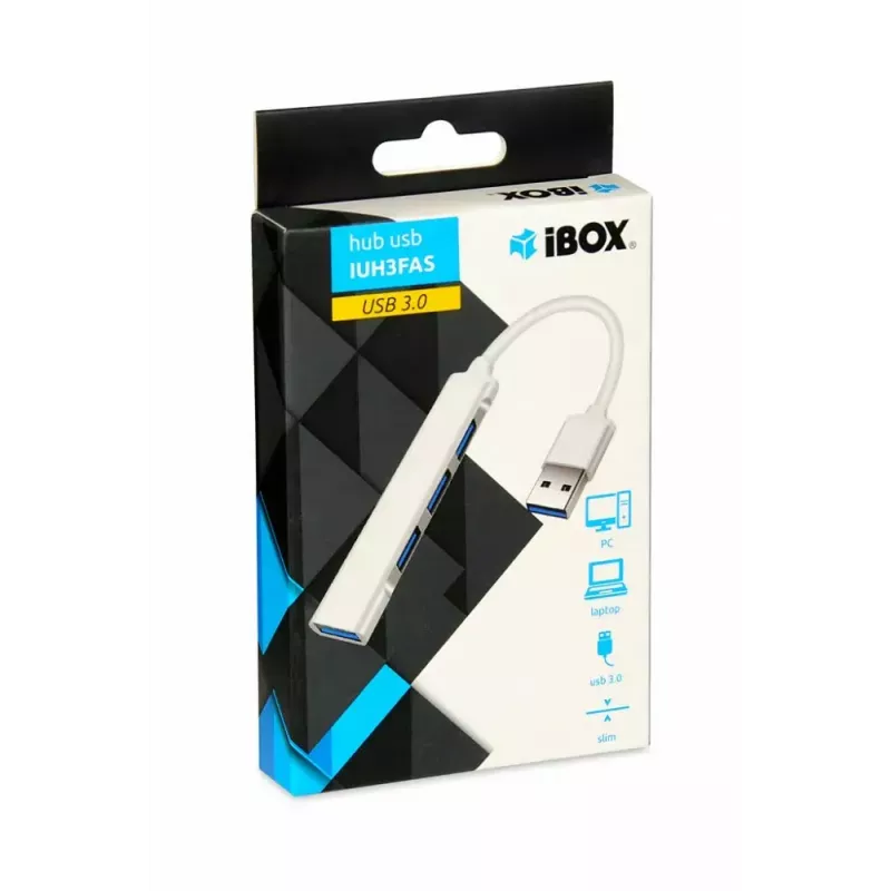 USB centrmezgls IBOX IUH3FAS — 1× USB 3.0, 3× USB 2.0