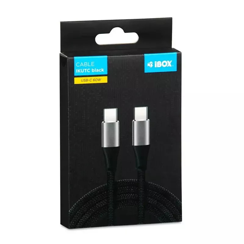USB Type-C centrmezgls IBOX IKUTC1B — 4 portu USB centrmezgls ar USB-C ieeju un 4 × USB-A portiem, USB 2.0, 1 m pīts kabelis, maks. 3 A, melns