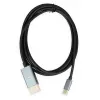 Video kabeļa adapteris IBOX ITVCDP4K USB Type-C uz DisplayPort 1.8 m Melns