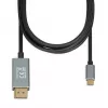 Video kabeļa adapteris IBOX ITVCDP4K USB Type-C uz DisplayPort 1.8 m Melns