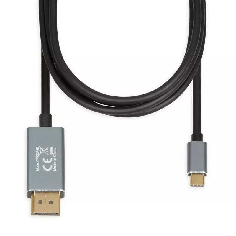 Video kabeļa adapteris IBOX ITVCDP4K USB Type-C uz DisplayPort 1.8 m Melns