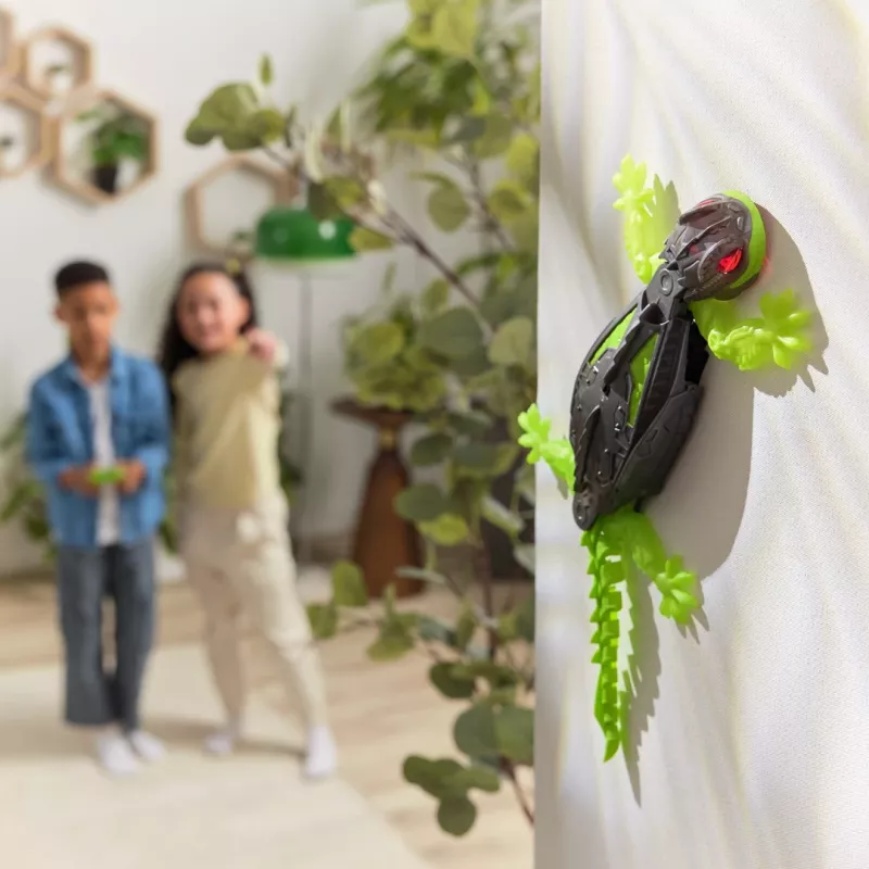 HEX BOTS | Interaktīva rotaļlieta Wall Crawler Gecko RC robots | Zaļš/Pelēks