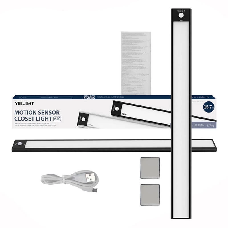 Yeelight skapja gaisma YLBGD-0045 Kustības sensors drēbju skapja gaisma 40 cm melna 4000 K