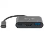 Manhattan USB-C dokstacija / centrmezgls, pieslēgvietas (x3): HDMI, USB-A un USB-C, 5 Gbps (USB 3.2 Gen1, saukts arī par USB 3.0), ar strāvas padevi (60 W) USB-C pieslēgvietai (piezīme: nepieciešams papildu USB-C sienas lādētājs un USB-