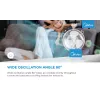 Galda ventilators Midea FT40-21M — 40 cm diametrs, 3 ātrumi, oscilācija, 25 W, balts