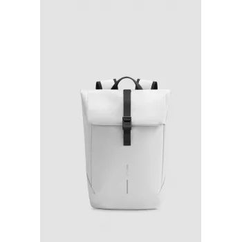 Klēpjdatora mugursoma XDDESIGN Urban Flap-Top P706.2613 — balta, atloka tipa dizains, pretzagšanas funkcijas