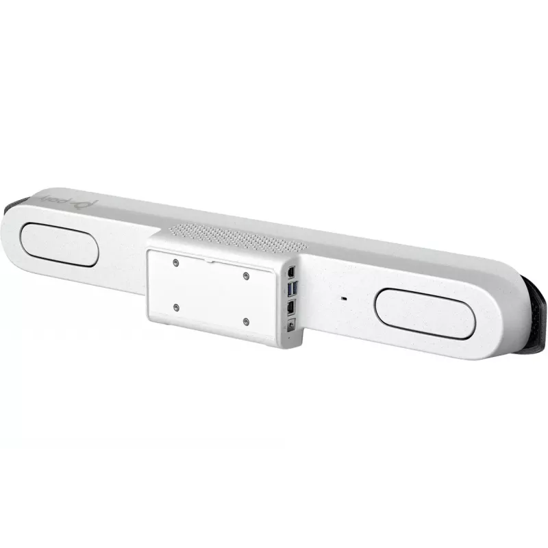 HP POLY POLY Studio X52 All‑In‑One Video Bar — 4K UHD, 30 fps, 95° FOV, 5x digitālā tālummaiņa, Wi‑Fi, Bluetooth, Android, Balts