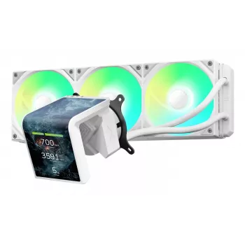 Šķidruma CPU dzesētājs TRYX PANORAMA SE ARGB 360 ar 3D-AMOLED displeju, 360 mm radiators