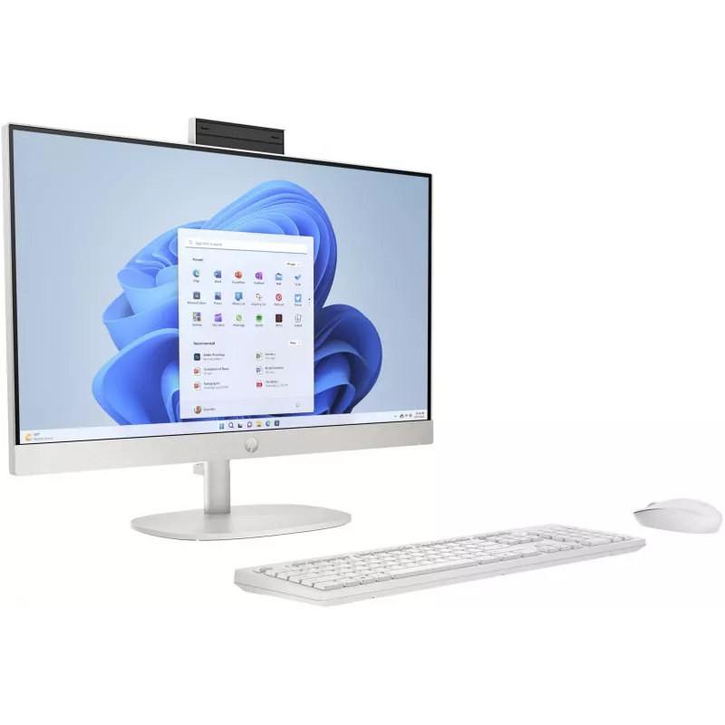 HP 24-cr0312nw AMD Ryzen™ 5 7520U 60,5 cm (23.8) 1920 x 1080 px universāls dators 16 GB LPDDR5-SDRAM 512 GB SSD Windows 11 Home Wi-Fi 6 (802.11ax) Balta