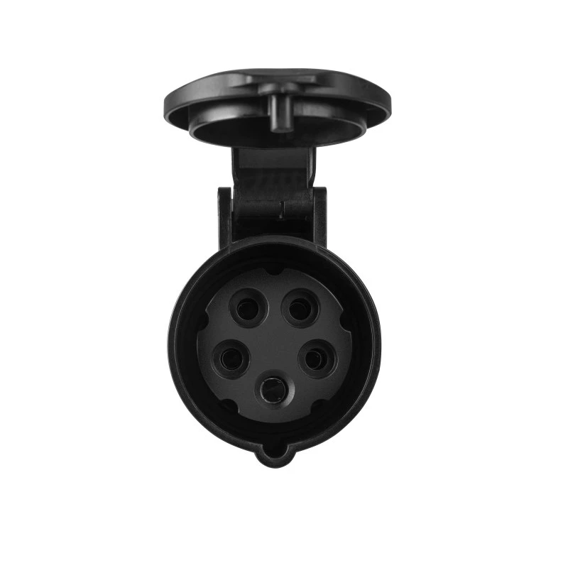 Elektrotransportlīdzekļa uzlādes kabelis zaļa Cell EVAK01, Type 1 uz Schuko, 16 A, 230–400 V, 0,4 m, melns