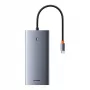 Hub 13in1 Baseus PortalJoy USB-C to HDMI+DP+VGA+C+USB+PD+RJ45+SD/TF+3.5mm (pelēks)