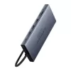 Hub 13in1 Baseus PortalJoy USB-C to HDMI+DP+VGA+C+USB+PD+RJ45+SD/TF+3.5mm (pelēks)