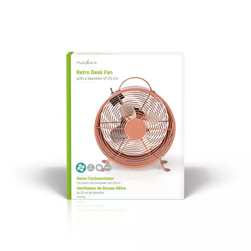 Nedis FNCL10PK20 mājsaimniecības ventilators rozā krāsā