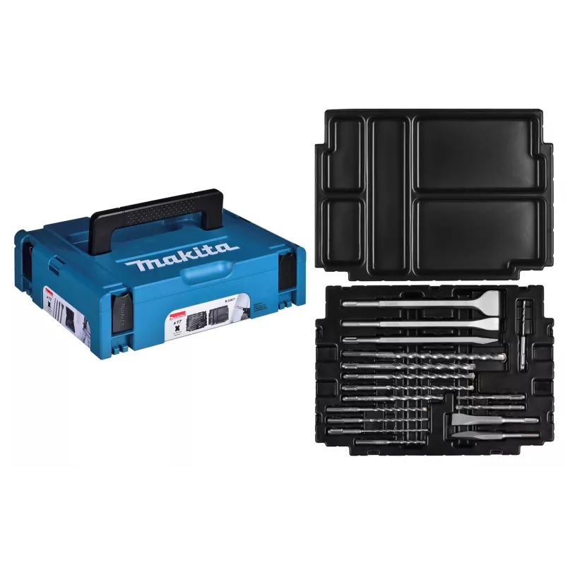 MAKITA SDS+ URBJU UN KALTU KOMPLEKTS 17 gab. MAKPAC KOFRĀ