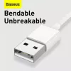 USB kabelis Baseus Superior USB 2.0 1.5m USB A USB C/Micro USB A/Lightning Balts