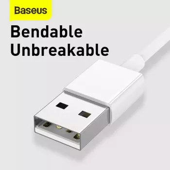 USB kabelis Baseus Superior USB 2.0 1.5m USB A USB C/Micro USB A/Lightning Balts