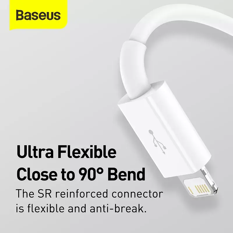 USB kabelis Baseus Superior USB 2.0 1.5m USB A USB C/Micro USB A/Lightning Balts