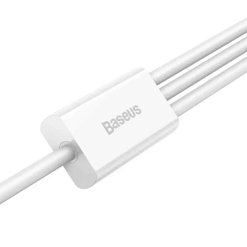 USB kabelis Baseus Superior USB 2.0 1.5m USB A USB C/Micro USB A/Lightning Balts