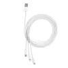 USB kabelis Baseus Superior USB 2.0 1.5m USB A USB C/Micro USB A/Lightning Balts