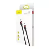 USB kabelis Baseus Cafule 2m USB C melns sarkans