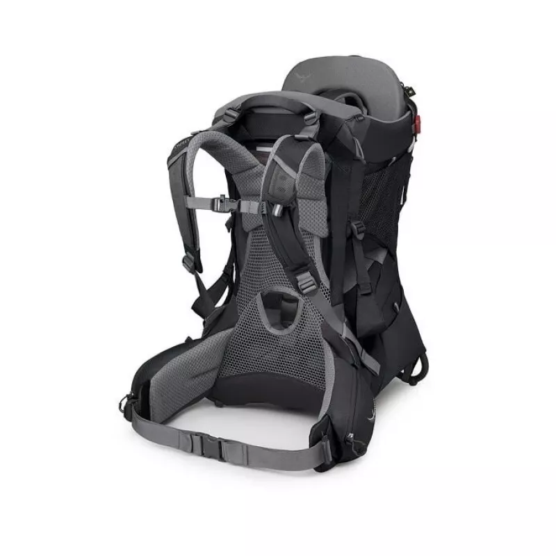Bērnu pārvadātājs Osprey Poco Premium Tourist — Osprey, modelis 10005972/550/O/S, melns, viegls, ērts dizains