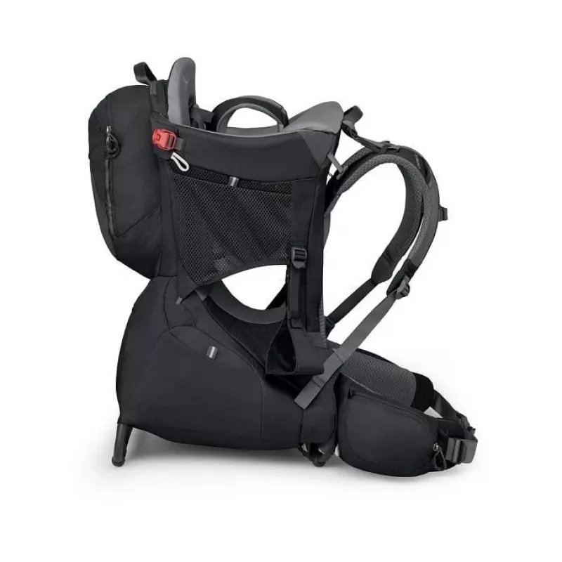 Bērnu pārvadātājs Osprey Poco Premium Tourist — Osprey, modelis 10005972/550/O/S, melns, viegls, ērts dizains