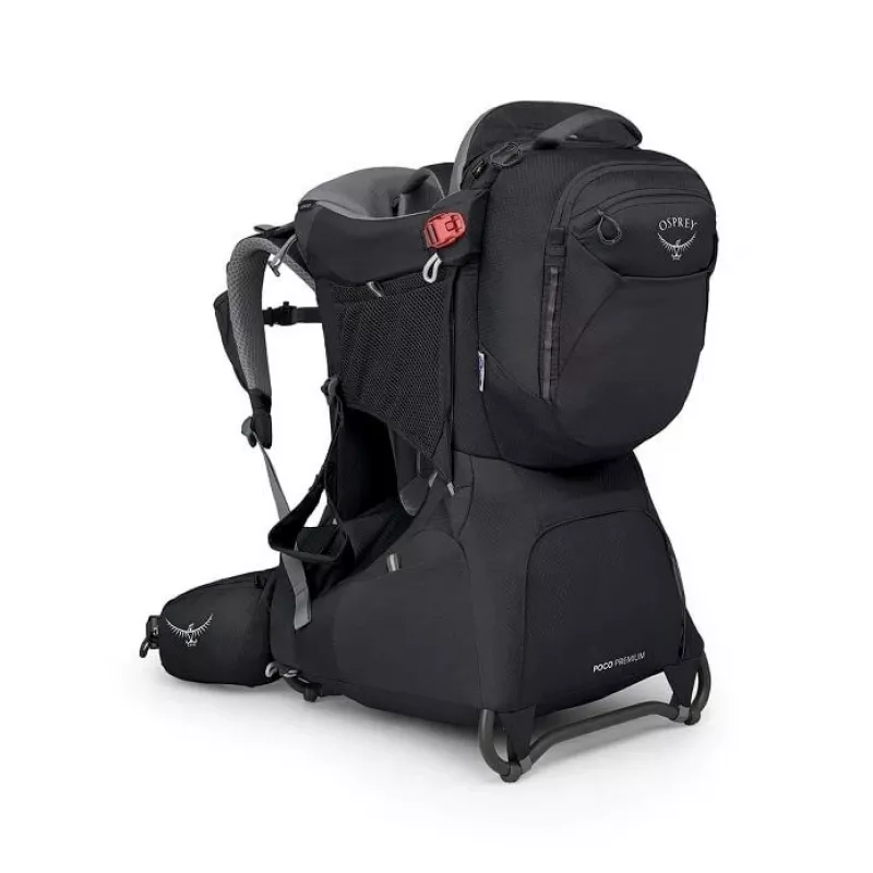 Bērnu pārvadātājs Osprey Poco Premium Tourist — Osprey, modelis 10005972/550/O/S, melns, viegls, ērts dizains