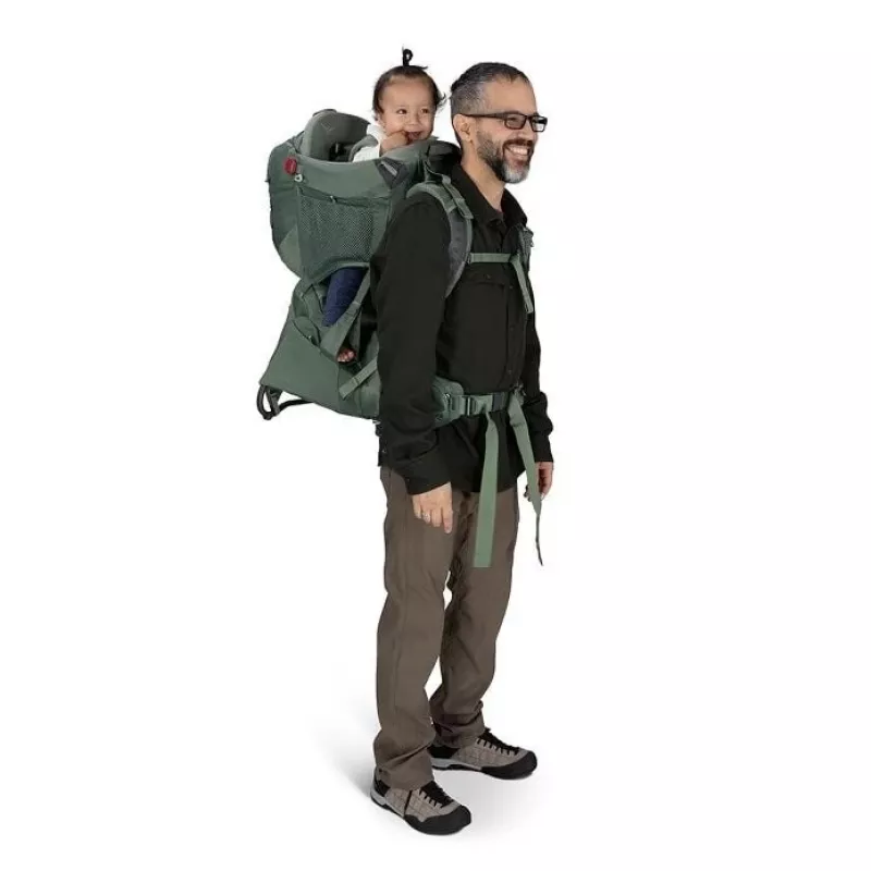 Bērnu pārvadātājs Osprey Poco Premium Tourist — Osprey, modelis 10005972/550/O/S, melns, viegls, ērts dizains