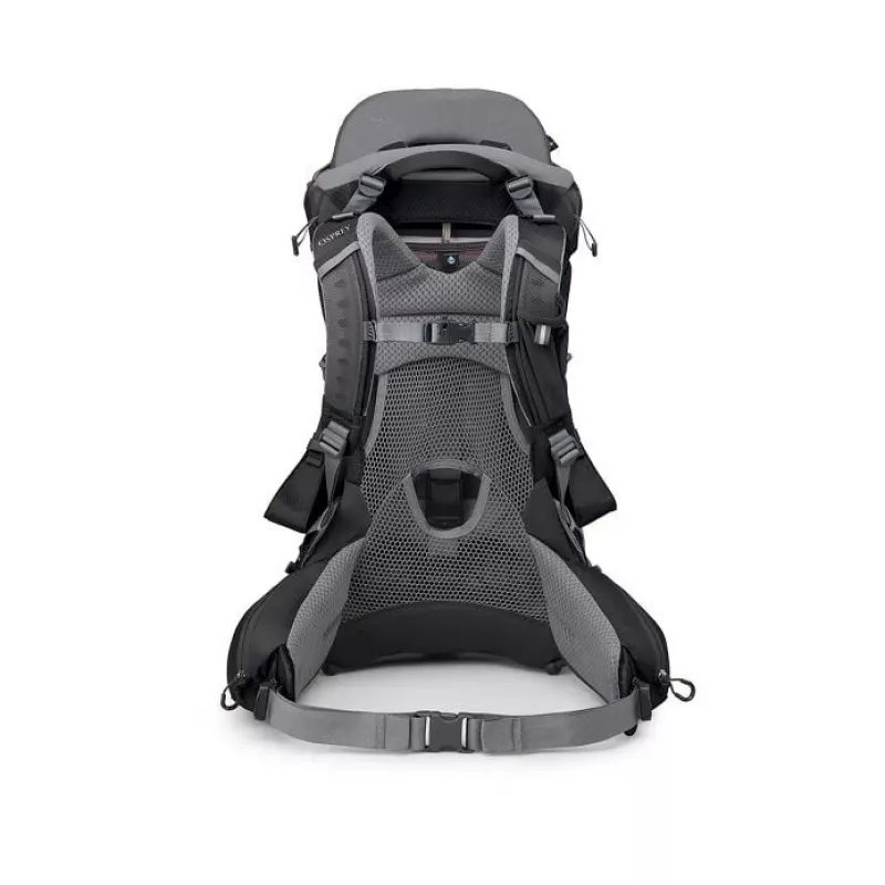 Bērnu pārvadātājs Osprey Poco Premium Tourist — Osprey, modelis 10005972/550/O/S, melns, viegls, ērts dizains
