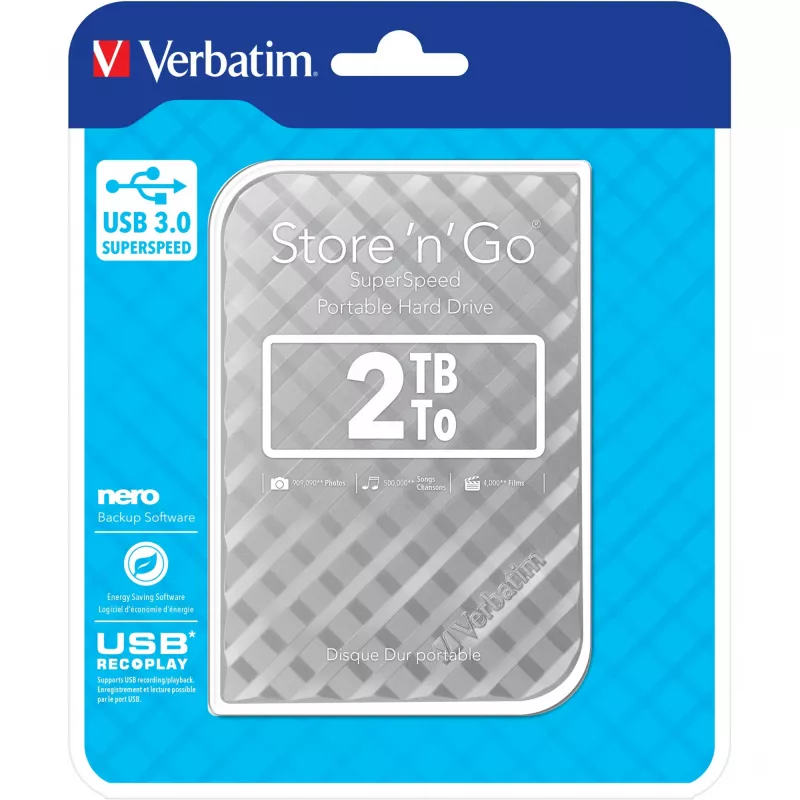 Store n GO 2TB USB 3.0 Sudraba 53198