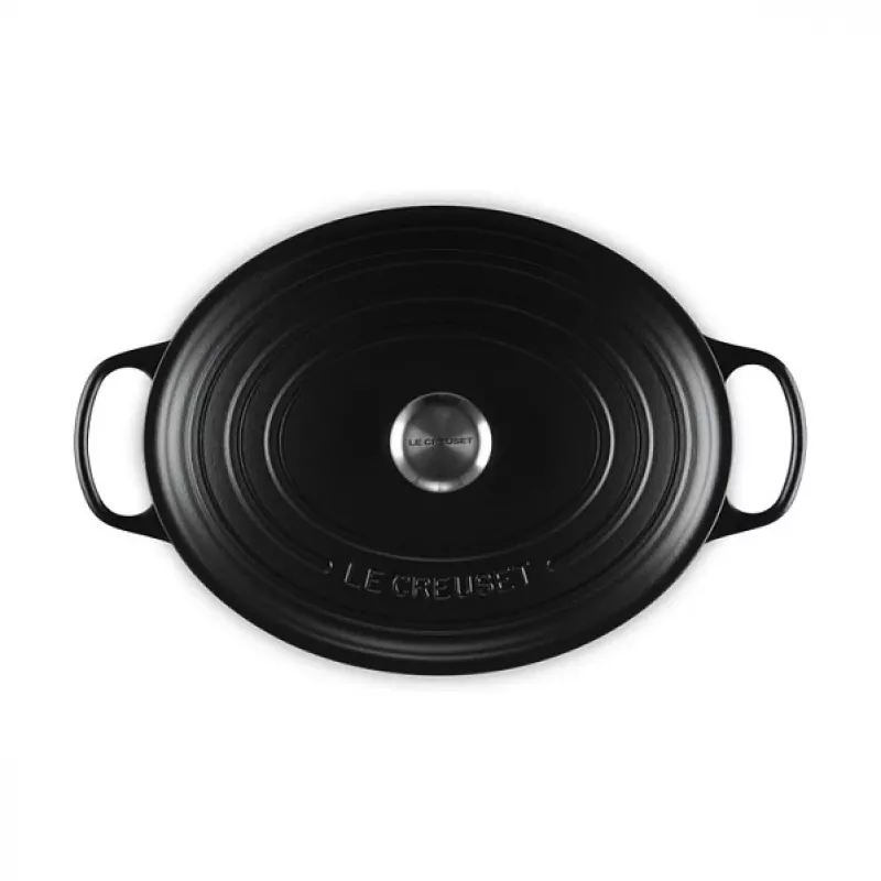 Le Creuset Signature cepamtrauks, melns, ovāls, 33 cm
