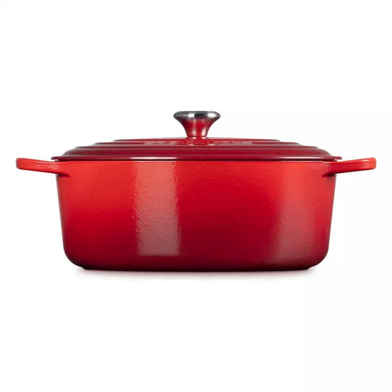 Le Creuset Signature ovāls cepešpanna ķiršu sarkanā krāsā 33 cm