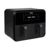 Karstā gaisa fritieris Princess 1.182068.01.001 ar dubulto grozu, 8 L, 2400 W, 220 °C, skārienjutīgs, LED (melns)