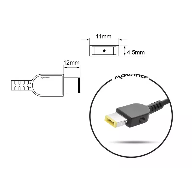 Barošanas bloks MITSU Lenovo 20V 3.25A (modelis 5ZM039) saderīgs klēpjdatora lādētājs