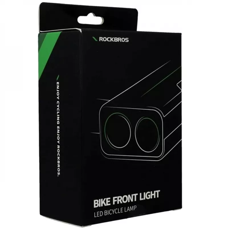Rockbros velosipēda lukturis ar ārējā akumulatora funkciju + USB-C uz USB-A kabelis, 850 lm, melns