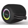 Mono pārnēsājamais skaļrunis GEMBIRD GMB Audio SPK-BT-LED-05-BK — 8 W RMS, 6,6 cm draiveris, Bluetooth, MicroSD atbalsts, melns cilindrs