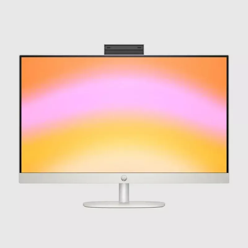 Viss vienā dators HP 27-cr0232nw — AMD Ryzen 5 7520U, 16 GB RAM, 512 GB SSD, 27 collu FHD, Windows 11 Home, Wi‑Fi 6 (balts)