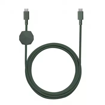 Native Union Anchor Cable 240W USB-C–USB-C kabelis, 3 m, Slate Green