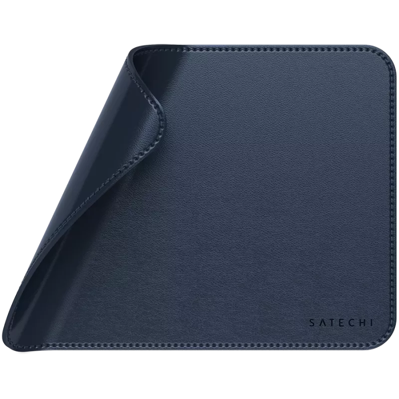 Satechi Premium peles paliktnis - Vegānisks ādas peles paliktnis (zils)