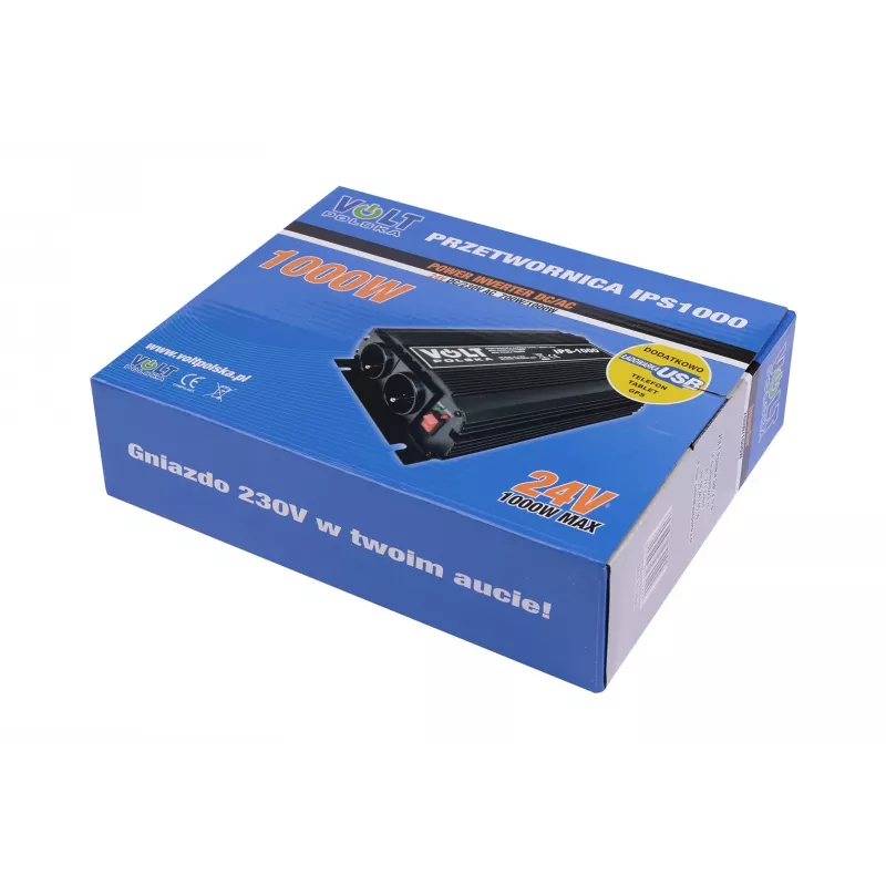 Sprieguma pārveidotājs Volt IPS 1000 24V uz 230V, 750W nepārtraukti / 1000W maksimums