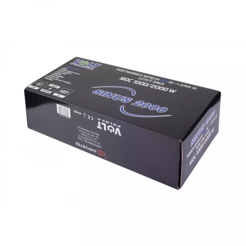 Strāvas pārveidotājs SINUS SINUS-2000/24 — 2000 W 24 V līdzstrāva uz maiņstrāvu